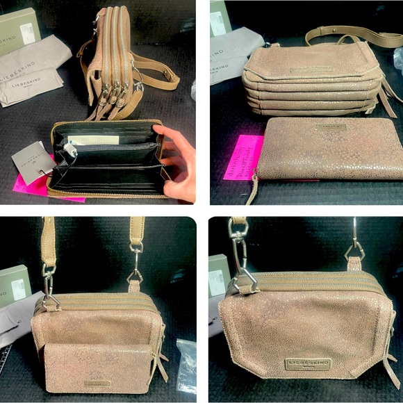 BNWT LIEBESKIND 4 Compartment Crossbody  and Matching Wallet RARE SET - Picture 10 of 16
